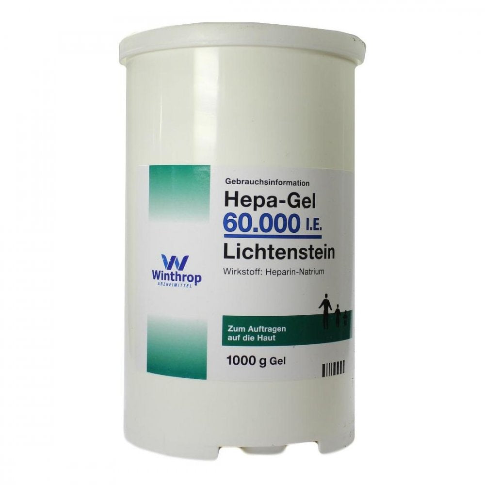 Das Produktfoto zeigt Hepa Gel 60.000 I.E. Lichtenstein (1000 g) PZN 04345345