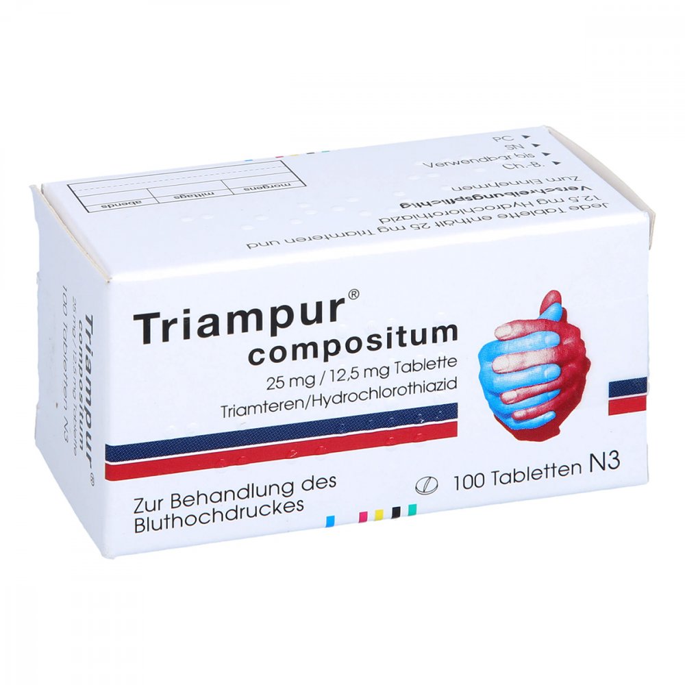 Das Produktfoto zeigt Triampur Comp. Tabletten (100 stk) PZN 04346327
