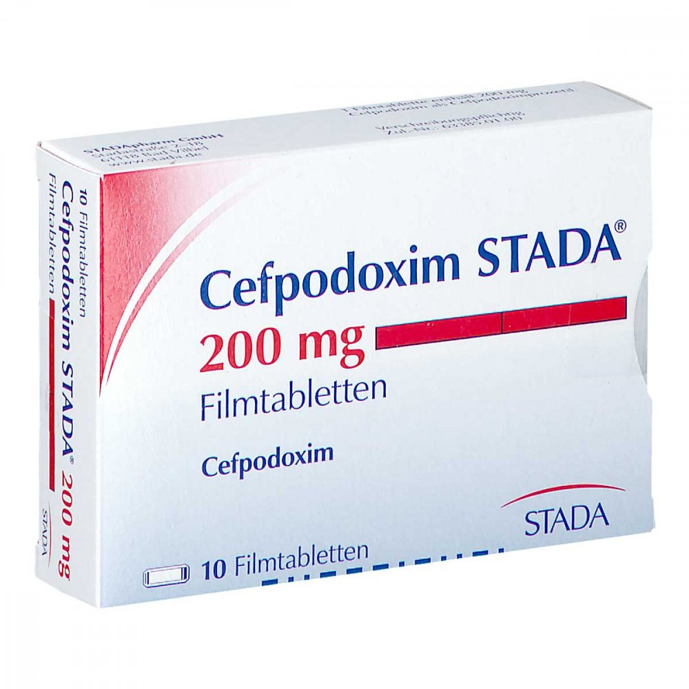 Das Produktfoto zeigt Cefpodoxim Stada 200 Mg Filmtabletten (10 stk) PZN 04366689
