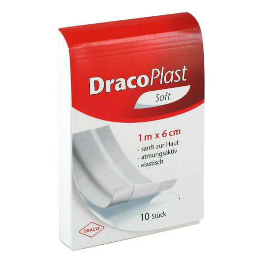 Das Produktfoto zeigt Dracoplast Soft Pflaster 6 Cmx1 M (1 stk) PZN 04374364