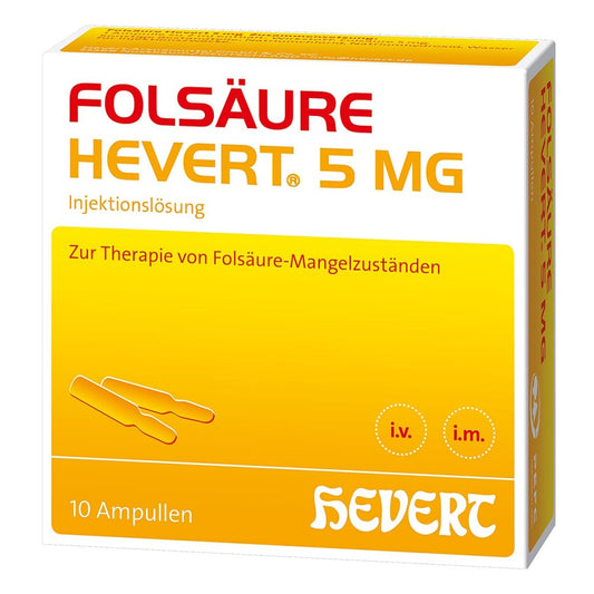 Folsäure Hevert 5 Mg Inj.-Lösung Ampullen (10X2 ml)