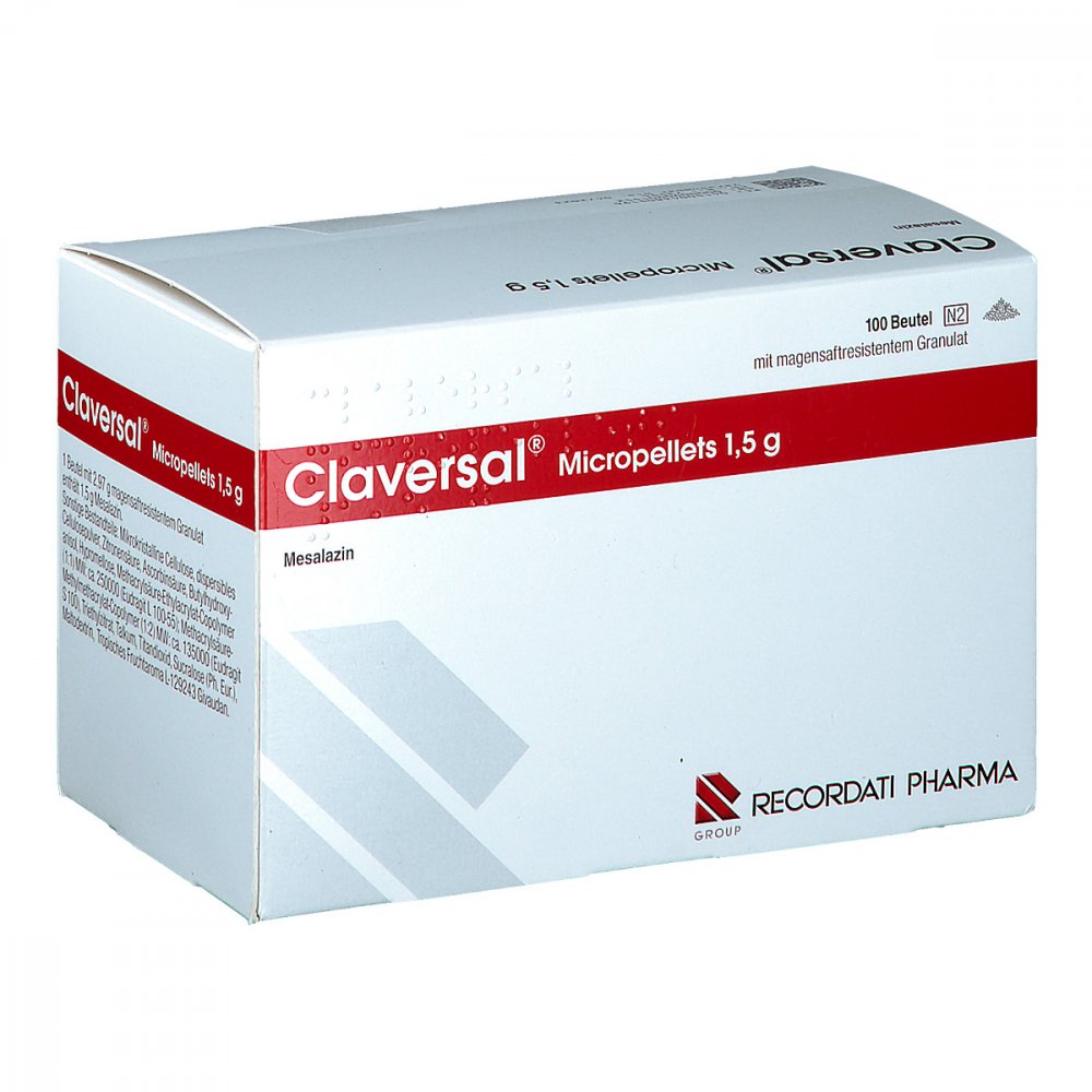 Das Produktfoto zeigt Claversal Micropellets 1,5 G Magensaftres.Granulat (100 stk) PZN 04380519