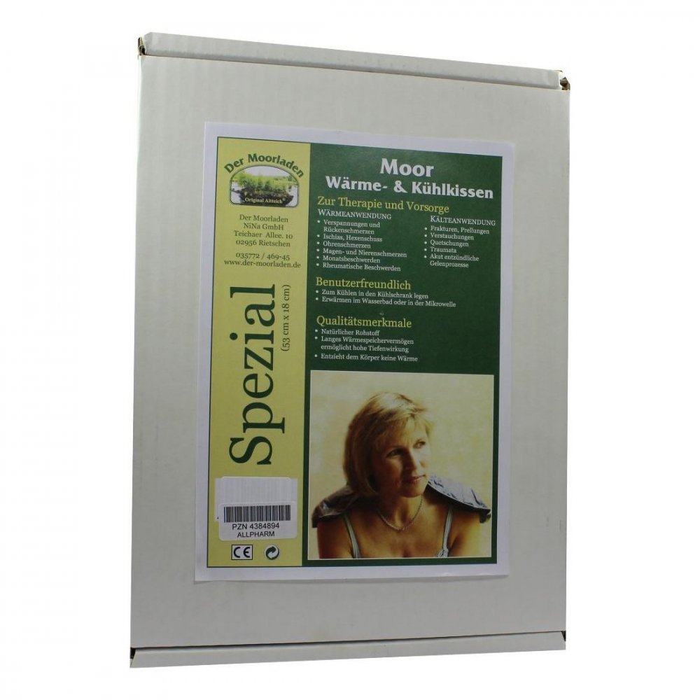 Das Produktfoto zeigt Moorkissen Schulter/Nacken Altteich 18x53 Cm (1 stk) PZN 04384894