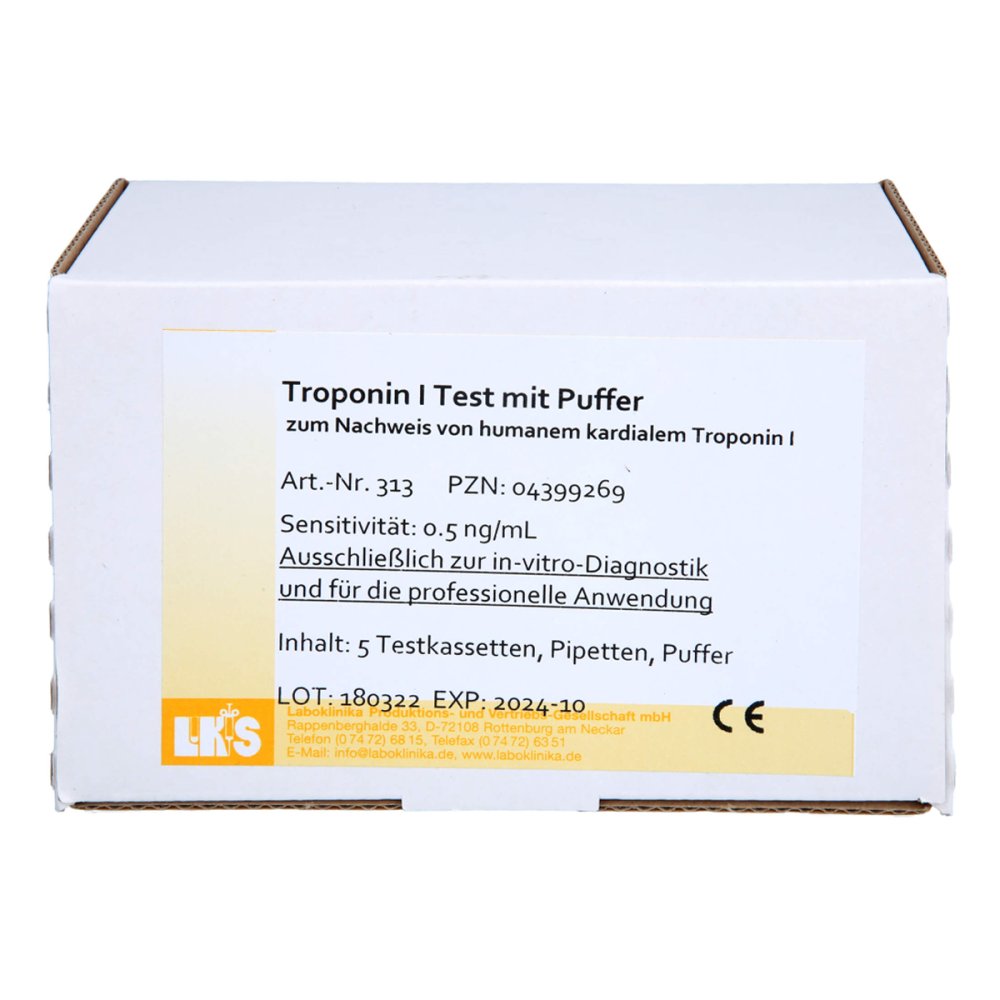 Troponin I Mit Puffer Testkassetten (5 stk)