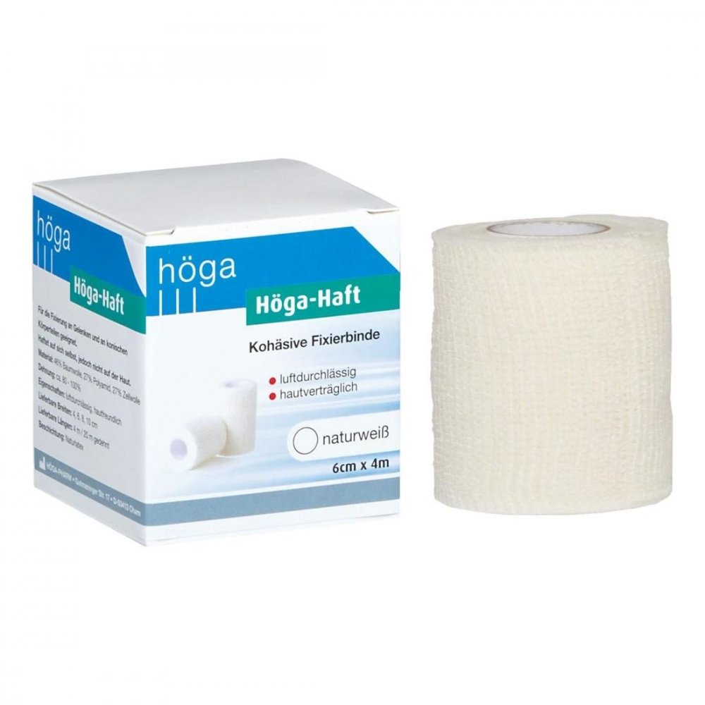 Das Produktfoto zeigt Höga-Haft Fixierbinde 6 Cmx4 M (1 stk) PZN 04401078
