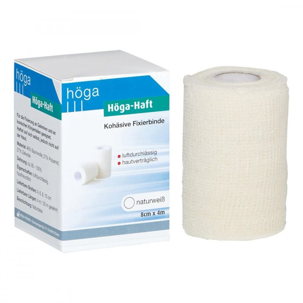 Das Produktfoto zeigt Höga-Haft Fixierbinde 8 Cmx4 M (1 stk) PZN 04401084