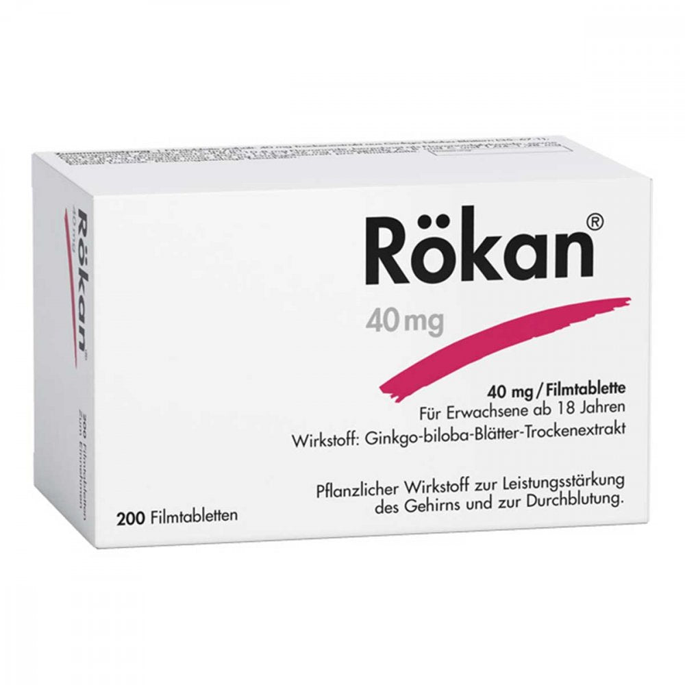 Das Produktfoto zeigt Rökan 40 Mg Filmtabletten (200 stk) PZN 04405998