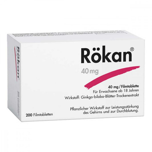 Das Produktfoto zeigt Rökan 40 Mg Filmtabletten (200 stk) PZN 04405998