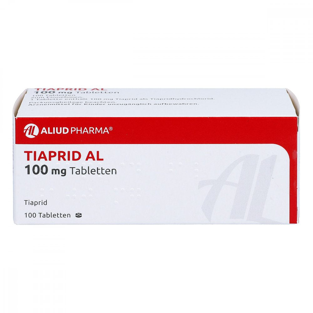Das Produktfoto zeigt Tiaprid Al 100 Mg Tabletten (100 stk) PZN 04408488