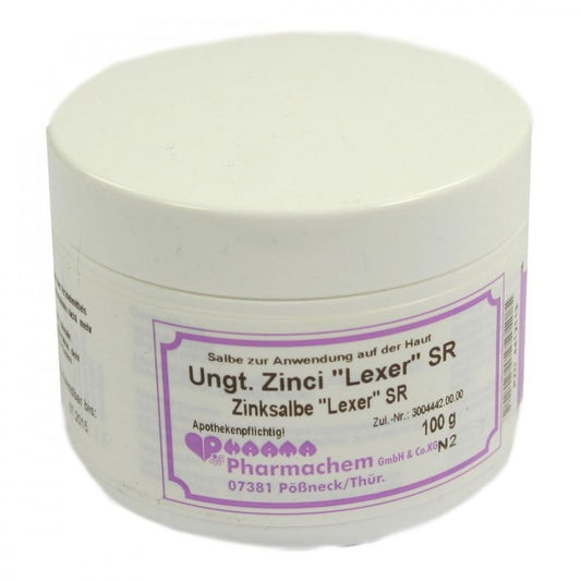 Das Produktfoto zeigt Unguentum Zinci Lexer Sr (100 g) PZN 04412113