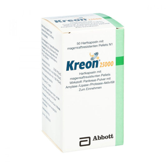 Kreon 25.000 Hartkps.M.Magensaftr.Überz.Pellets (50 stk)