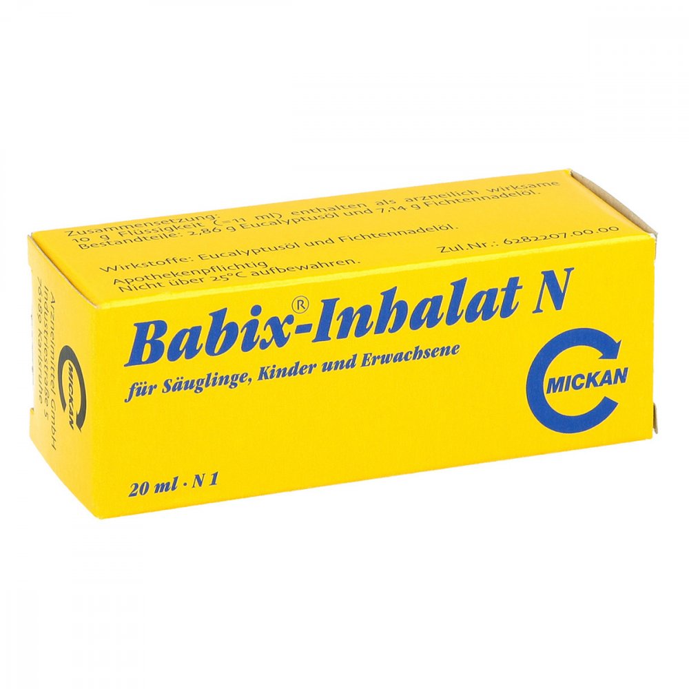 Das Produktfoto zeigt Babix Inhalat N (20 ml) PZN 04459675