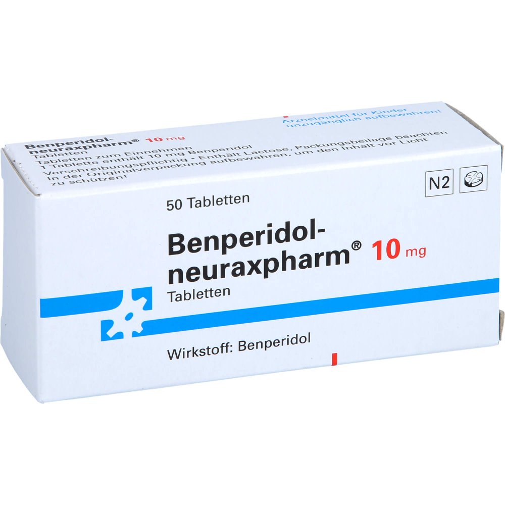 Das Produktfoto zeigt Benperidol-Neuraxpharm 10 Mg Tabletten (50 stk) PZN 04463375