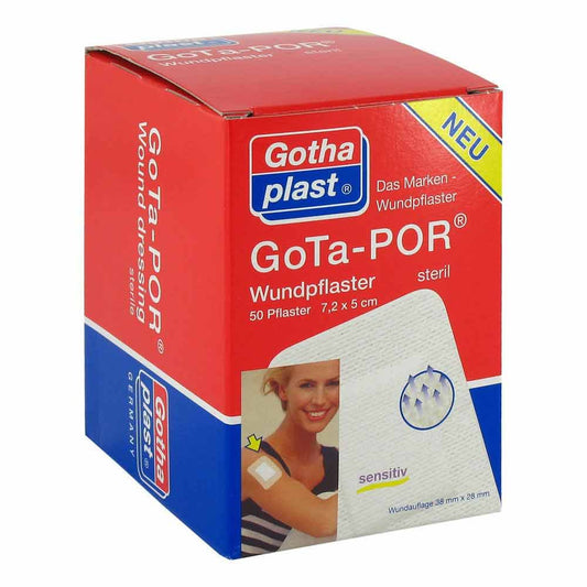 Gota-Por Wundpflaster 5x7,2 Cm Steril (50 stk)