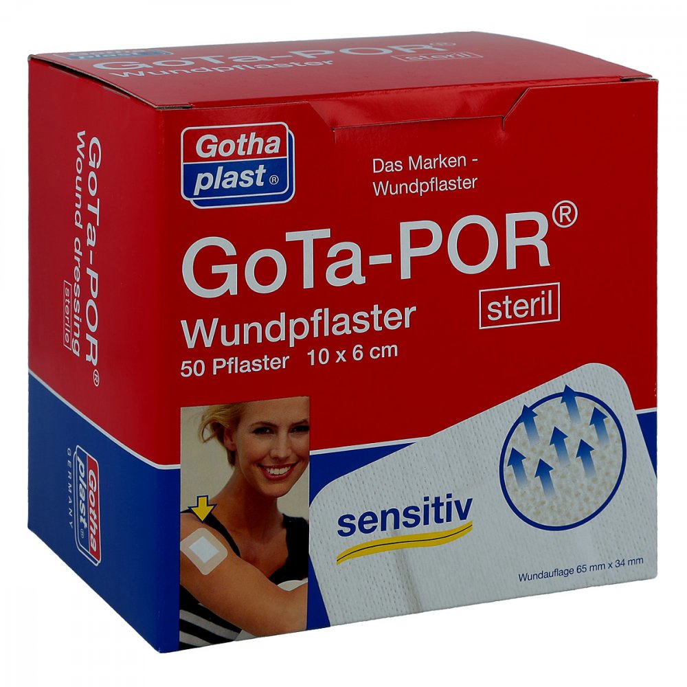 Gota-Por Wundpflaster Steril 60x100 Mm (50 stk)