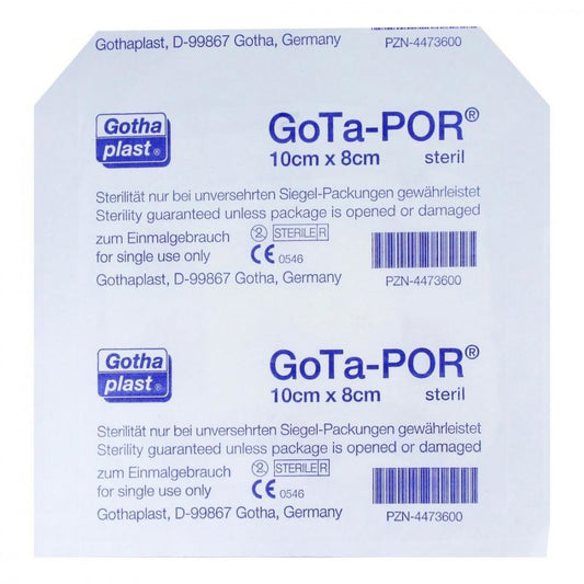 Das Produktfoto zeigt Gota-Por Wundpflaster Steril 80x100 Mm (1 stk) PZN 04473600