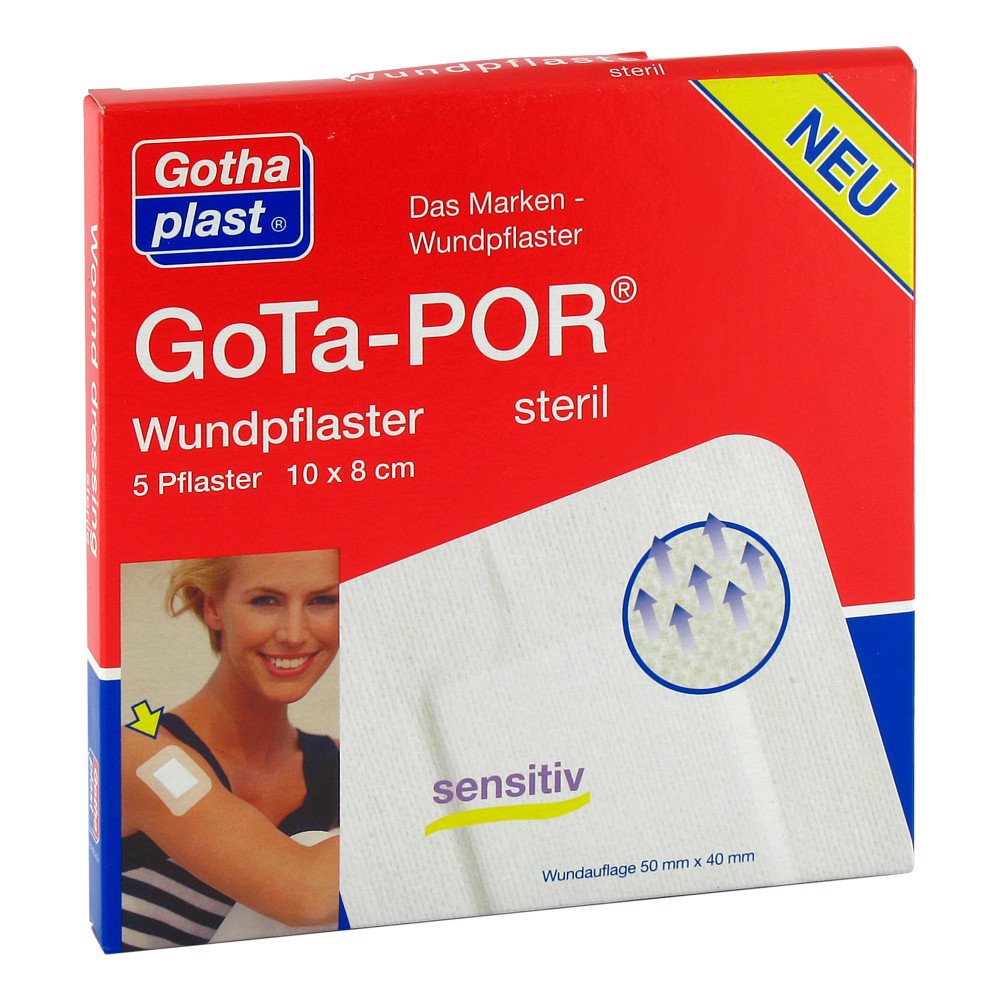Gota-Por Wundpflaster Steril 80x100 Mm (5 stk)