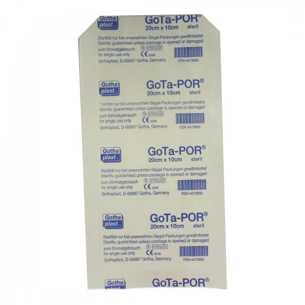 Das Produktfoto zeigt Gota-Por Wundpflaster Steril 100x200 Mm (1 stk) PZN 04473669
