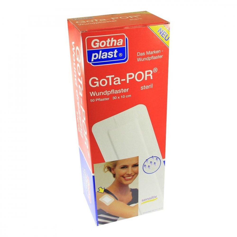 Das Produktfoto zeigt Gota-Por Wundpflaster Steril 100x300 Mm (50 stk) PZN 04473712