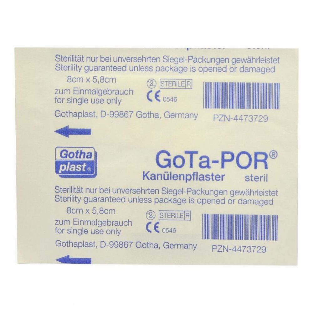 Das Produktfoto zeigt Gota-Por Kanülenpflaster 58x80 Mm (1 stk) PZN 04473729