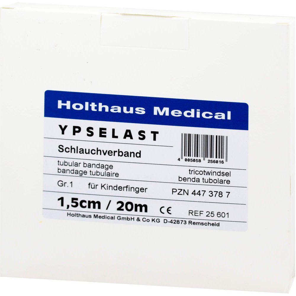 Das Produktfoto zeigt Schlauchverband Ypselast Gr.1 20 M Weiß (1 stk) PZN 04473787
