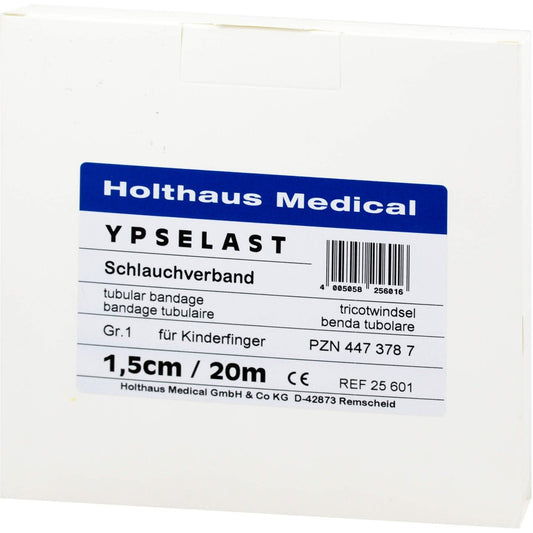 Das Produktfoto zeigt Schlauchverband Ypselast Gr.1 20 M Weiß (1 stk) PZN 04473787