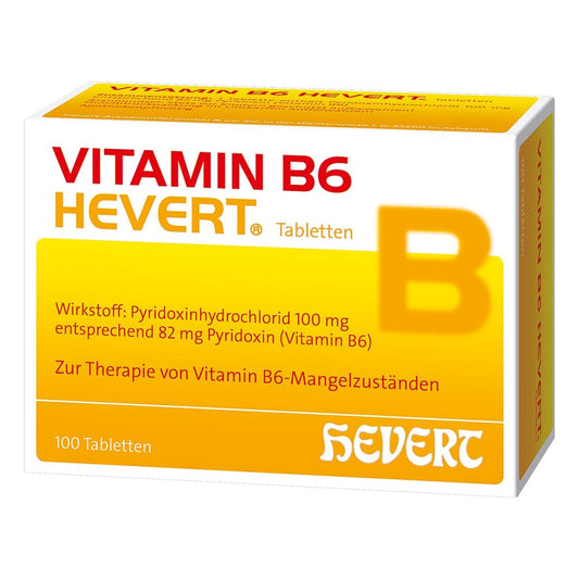 Das Produktfoto zeigt Vitamin B6 Hevert Tabletten (100 stk) PZN 04490283