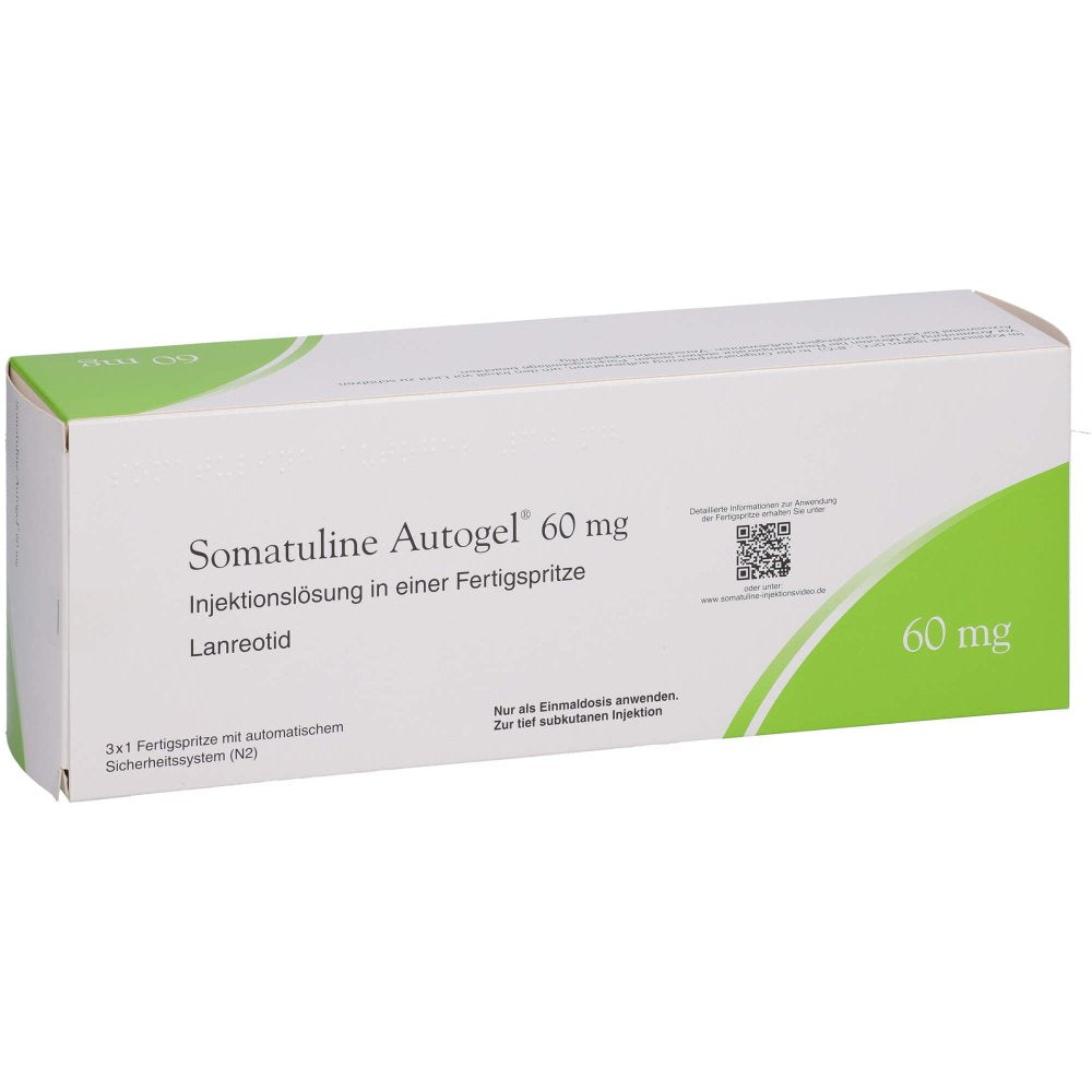 Das Produktfoto zeigt Somatuline Autogel 60 Mg Inj.-Lsg.I.E.Fertigspr. (3 stk) PZN 04499611