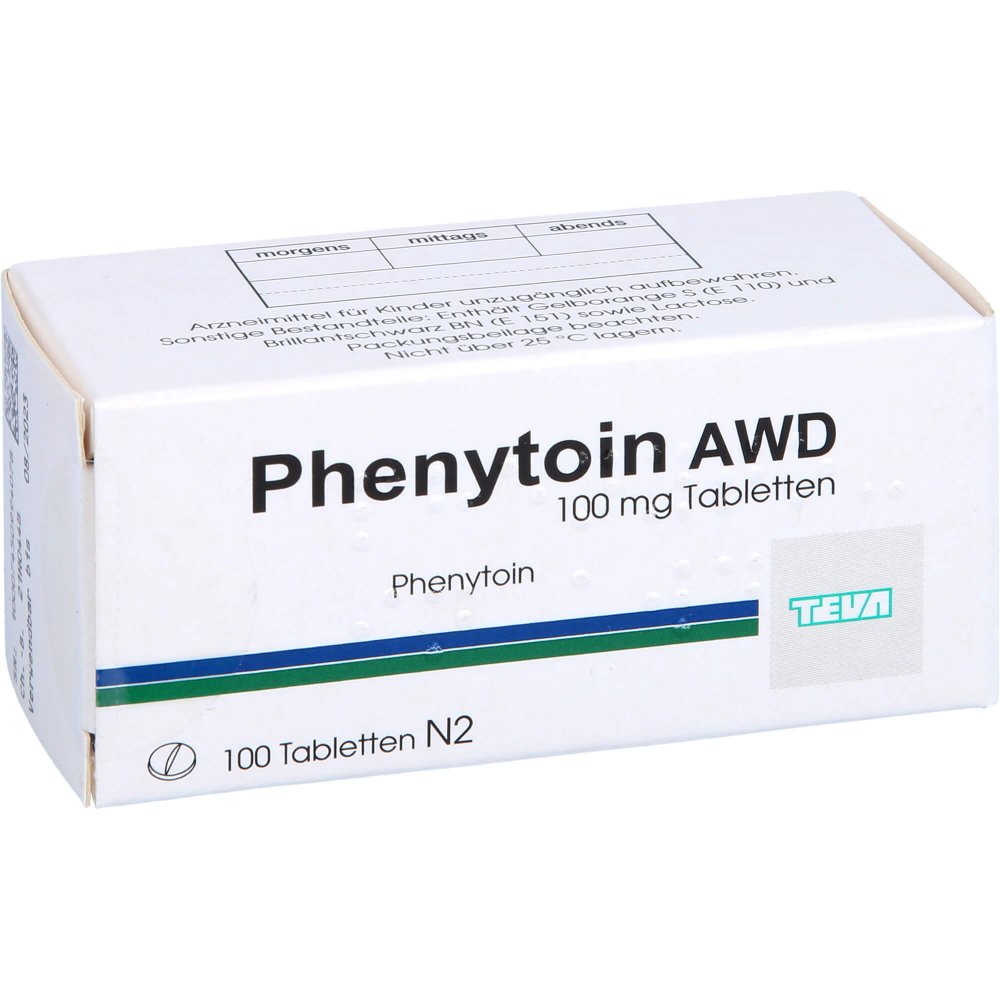 Das Produktfoto zeigt Phenytoin Awd Tabletten (100 stk) PZN 04503123