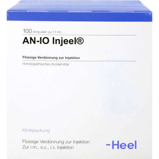 Das Produktfoto zeigt An-Io Injeel Ampullen (100 stk) PZN 04535614