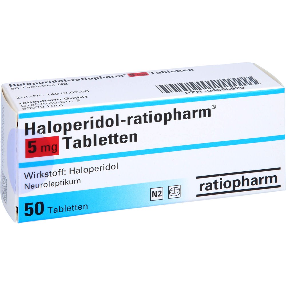 Das Produktfoto zeigt Haloperidol-Ratiopharm 5 Mg Tabletten (50 stk) PZN 04556929
