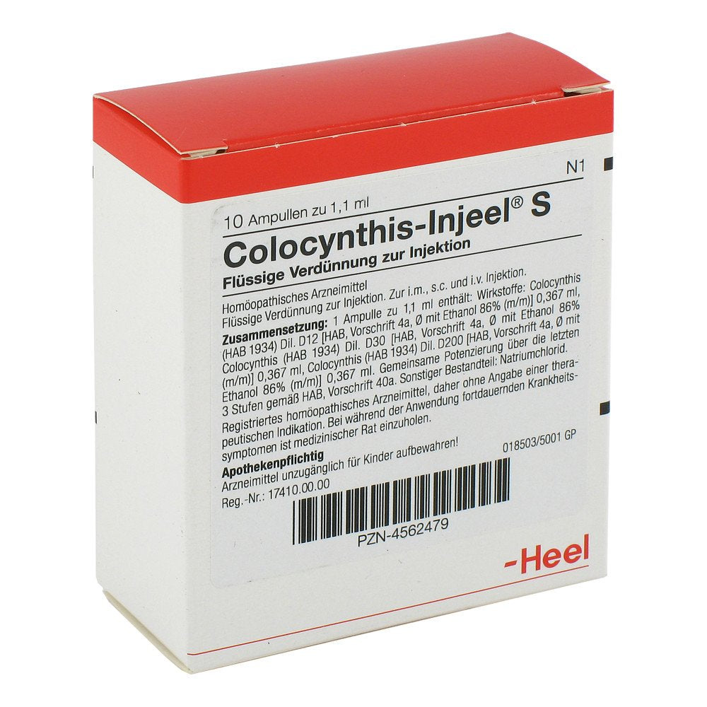 Das Produktfoto zeigt Colocynthis Injeel S Ampullen (10 stk) PZN 04562479
