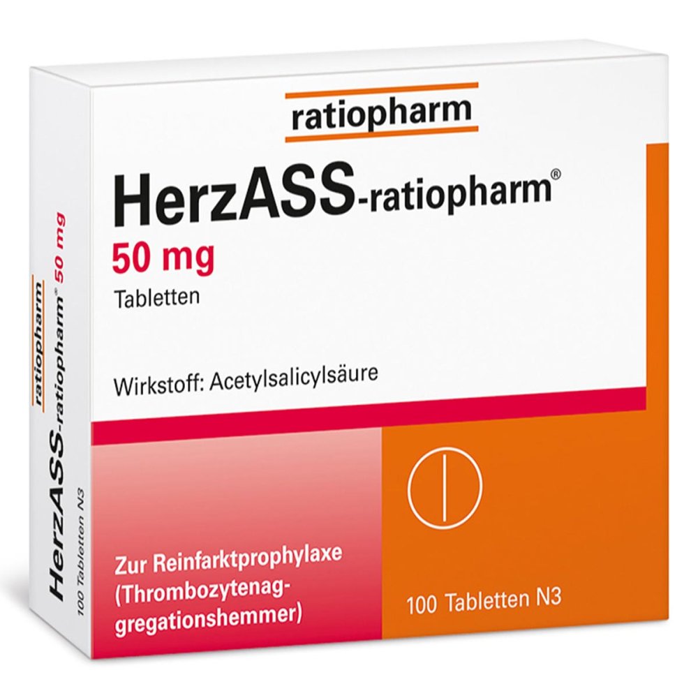 Herzass-Ratiopharm 50 Mg Tabletten (100 stk)