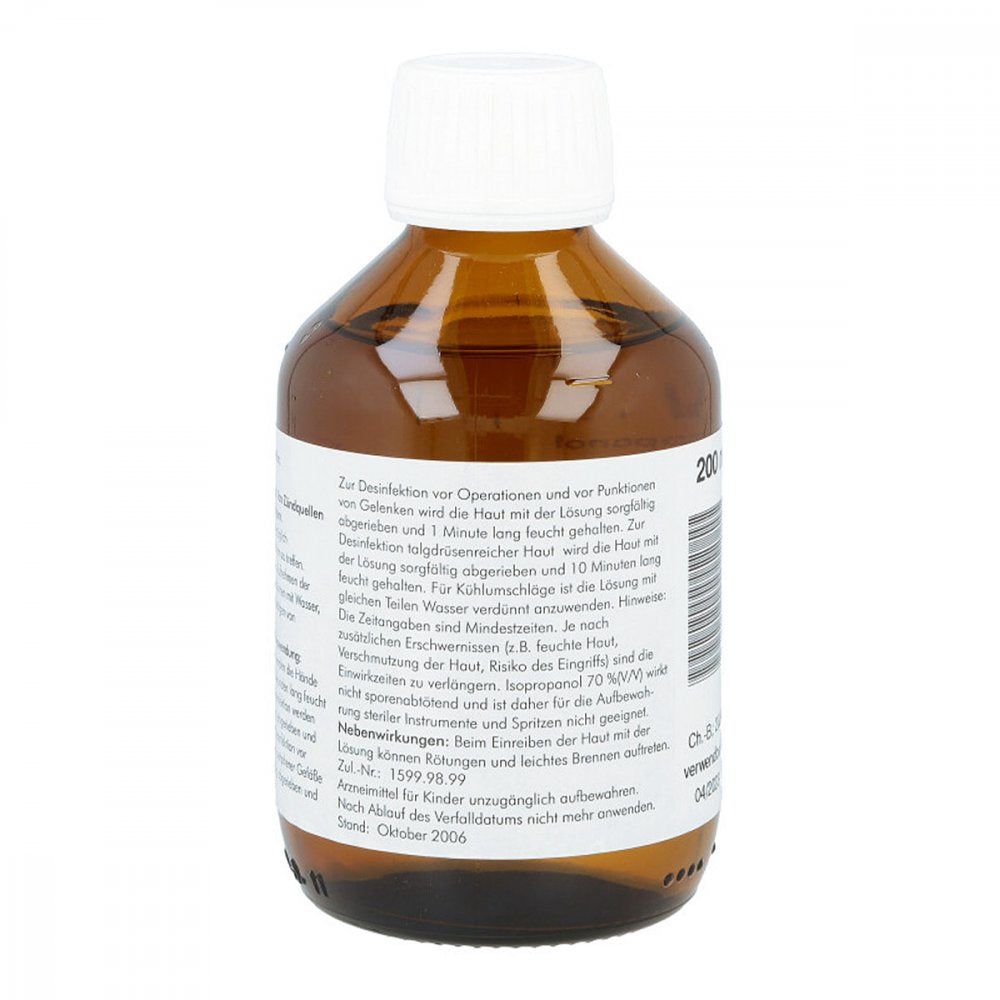 Das Produktfoto zeigt Isopropanol 70% (200 ml) PZN 04581034