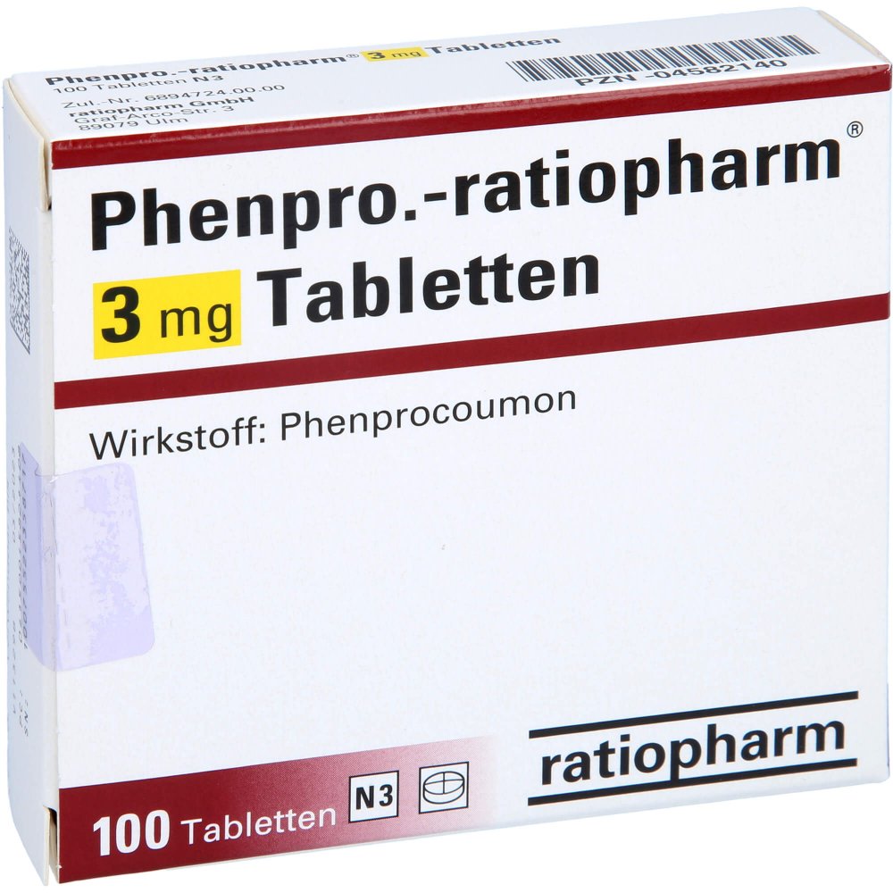 Das Produktfoto zeigt Phenpro.-Ratiopharm 3 Mg Tabletten (100 stk) PZN 04582140