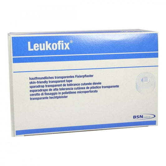 Das Produktfoto zeigt Leukofix Verbandpfl.2,5 Cmx9,2 M Polykern (12 stk) PZN 04593422