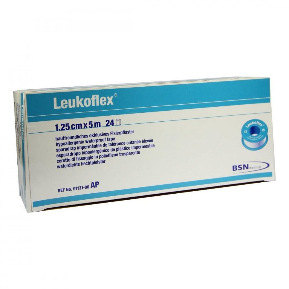 Leukoflex Verbandpfl.1,25 Cmx5 M (24 stk)