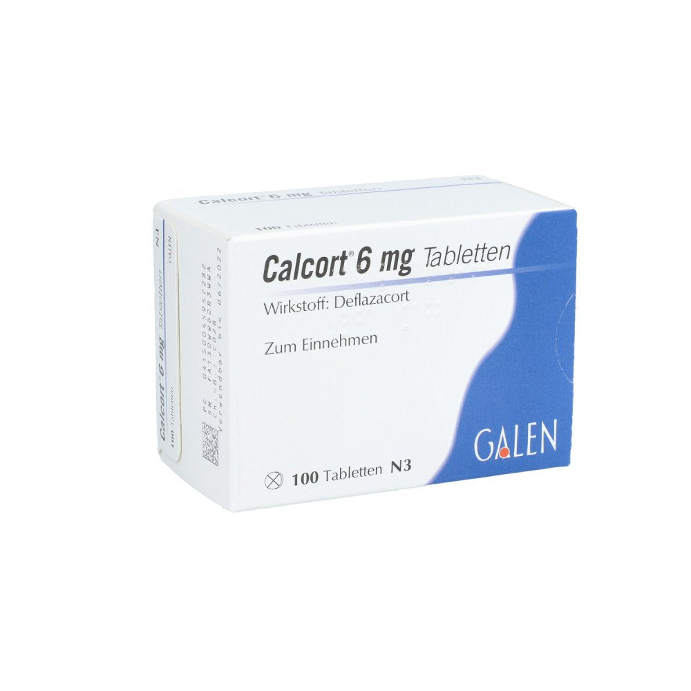 Das Produktfoto zeigt Calcort 6 Tabletten (100 stk) PZN 04595728