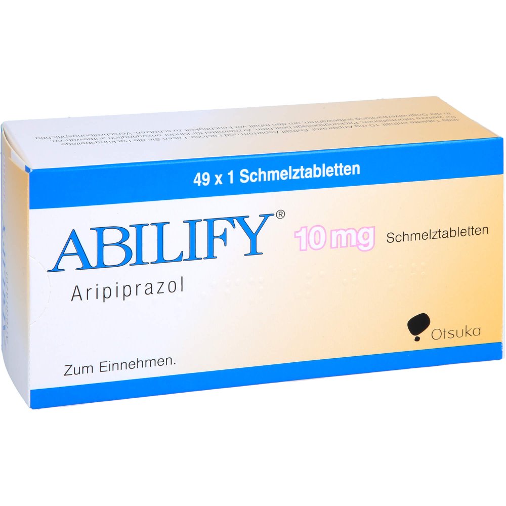 Das Produktfoto zeigt Abilify 10 Mg Schmelztabletten (49 stk) PZN 04606739
