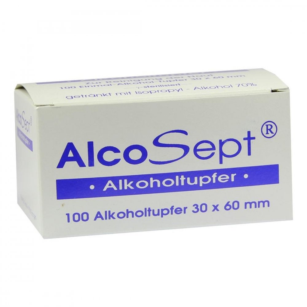 Alkoholtupfer Alcosept (100 stk)