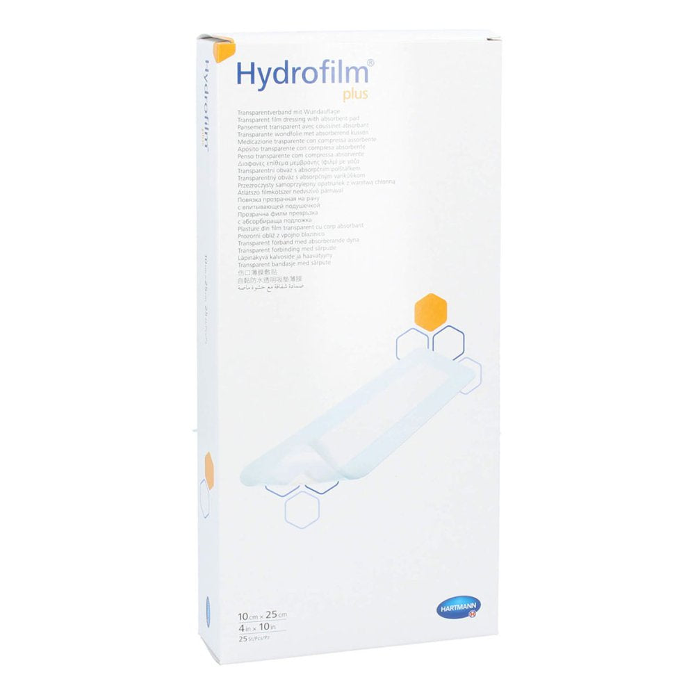 Das Produktfoto zeigt Hydrofilm Plus Transparentverband 10x25 Cm (25 stk) PZN 04609413