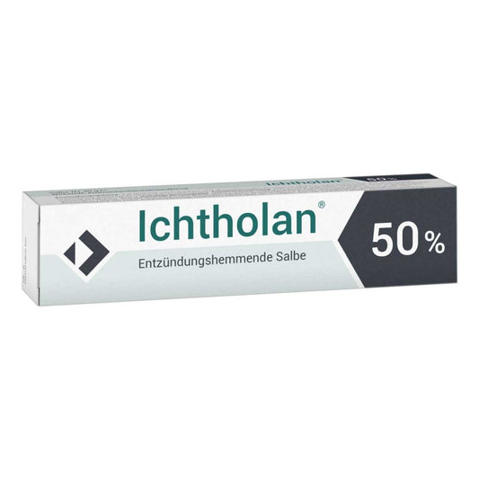 Das Produktfoto zeigt Ichtholan 50% Salbe (40 g) PZN 04643640