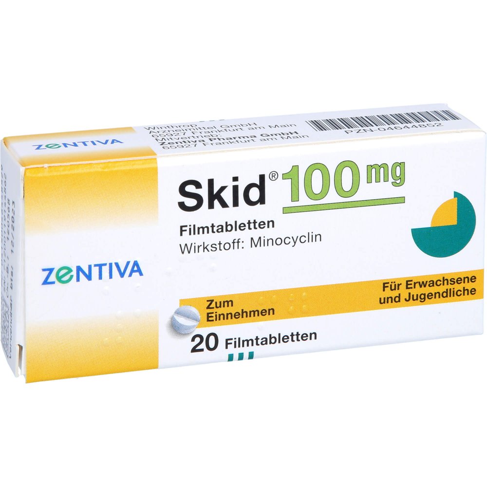 Das Produktfoto zeigt Skid 100 Filmtabletten (20 stk) PZN 04644852