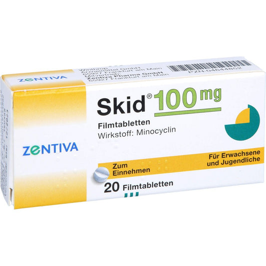 Das Produktfoto zeigt Skid 100 Filmtabletten (20 stk) PZN 04644852