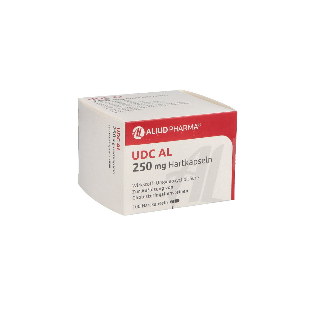 Das Produktfoto zeigt Udc Al 250 Mg Hartkapseln (100 stk) PZN 04651496