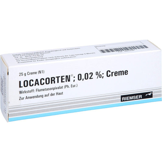 Das Produktfoto zeigt Locacorten Creme (25 g) PZN 04653584