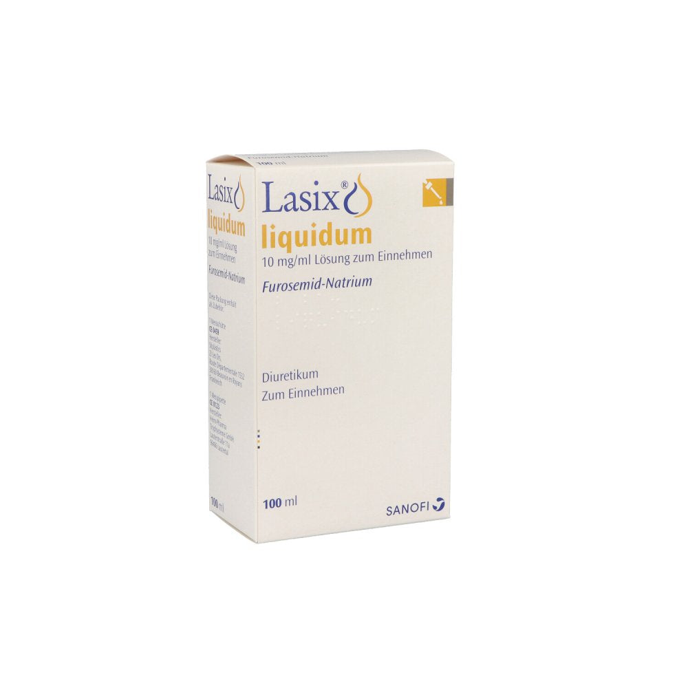 Das Produktfoto zeigt Lasix Liquidum (100 ml) PZN 04661336