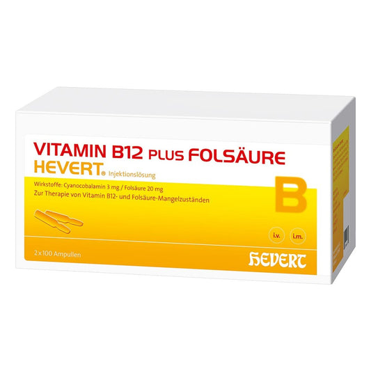 Vitamin B12 Plus Folsäure Hevert A 2 Ml Ampullen (2X100X2 ml)