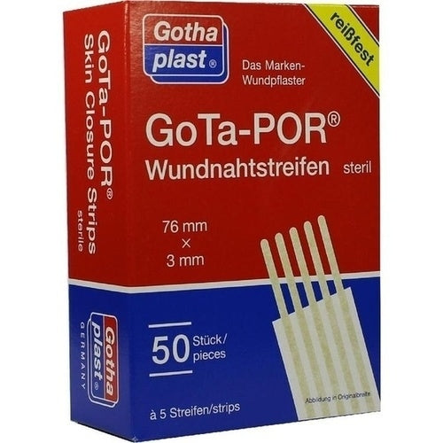 Das Produktfoto zeigt Gota-Por Wundnahtstreifen 3x76 Mm A 5 Streifen (50 stk) PZN 04674882