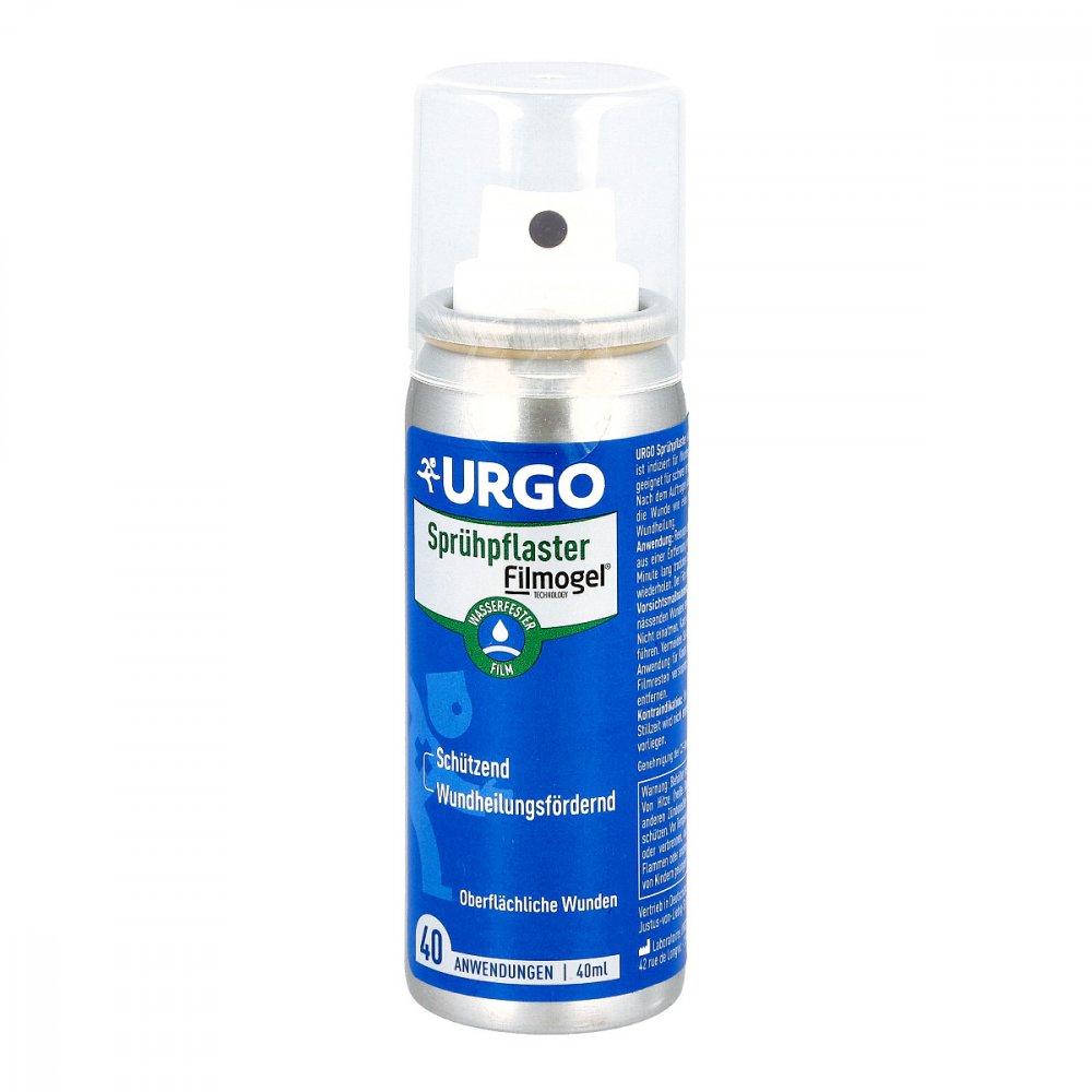 Das Produktfoto zeigt Urgo Sprühpflaster (40 ml) PZN 04676131